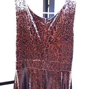 Grace Karin velvet leopard dress